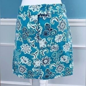 Ann Taylor LOFT Floral Skirt Pencil Stretch Flowers 18” Length Pockets size 6